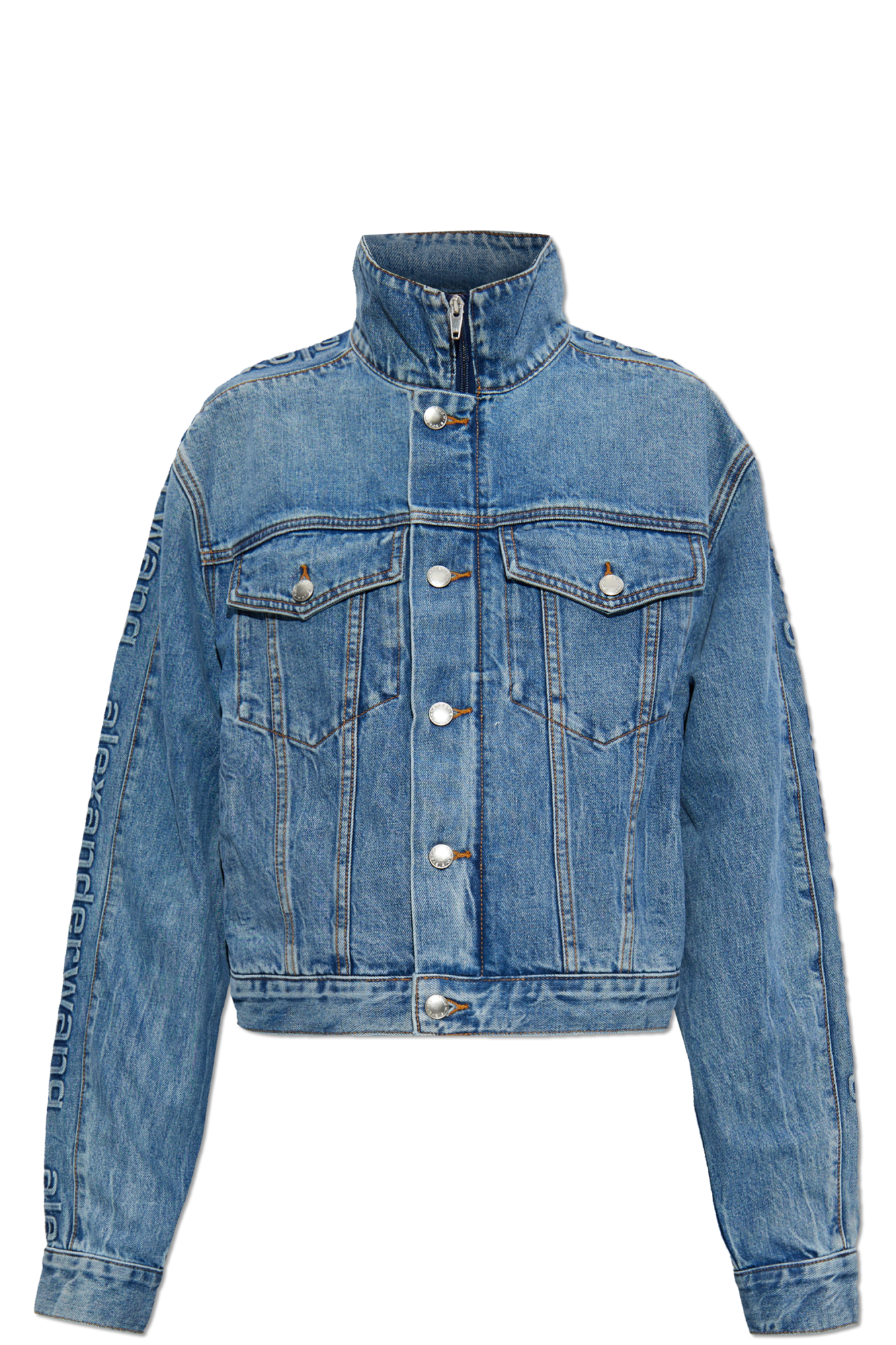 Alexander Wang Denim jacket with stand-up collar | Women's | Vitkac